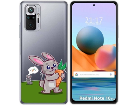 Carcasa Xiaomi Redmi Note 10 Pro TUMUNDOSMARTPHONE Conejo Multicolor