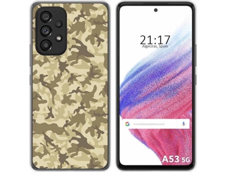 Carcasa para Samsung Galaxy A53 5G TUMUNDOSMARTPHONE Dibujos Sand Camuflaje Multicolor