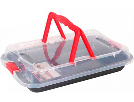 Molde De Horno Rectangular Antiadherente ACAN (Negro - Metal - 36 x 23 x 4,5 cm)