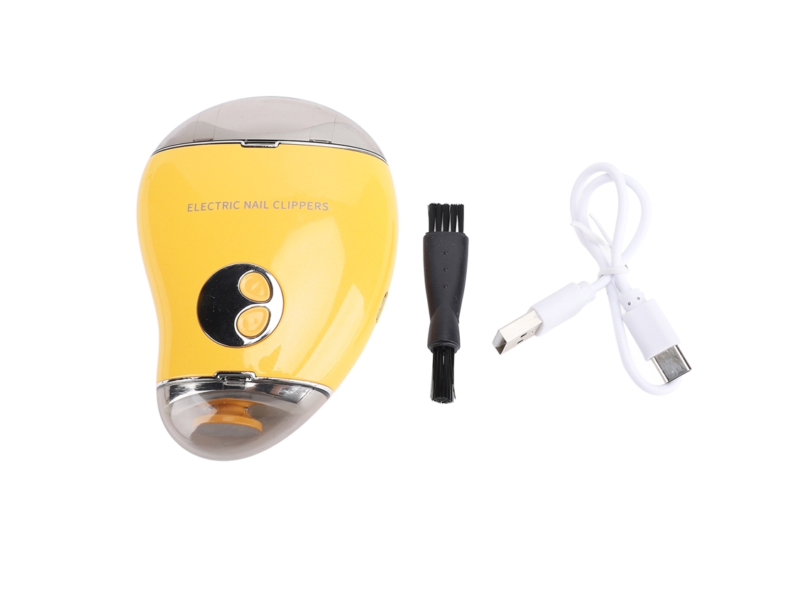 Cortaúñas Eléctrico Automático Con 3 Velocidades, Doble Cabezal Y Luz Led Para Bebés, Niños Y Adultos - Naranja