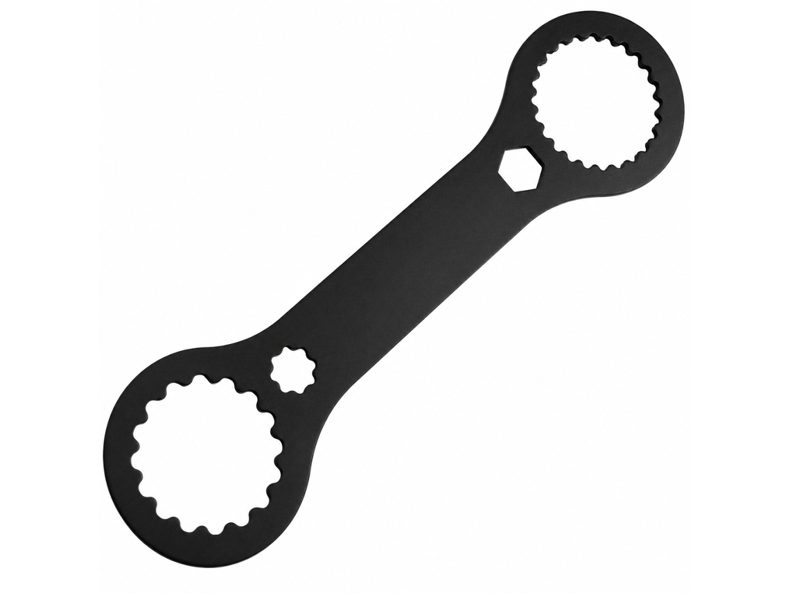 Llave Polski De Aluminio Negro 44/46 Mm 23,4 Cm 2-en-1 1 Ud Ligera Para Montaje Y Desmontaje De Eje De Pedalier Bicicleta