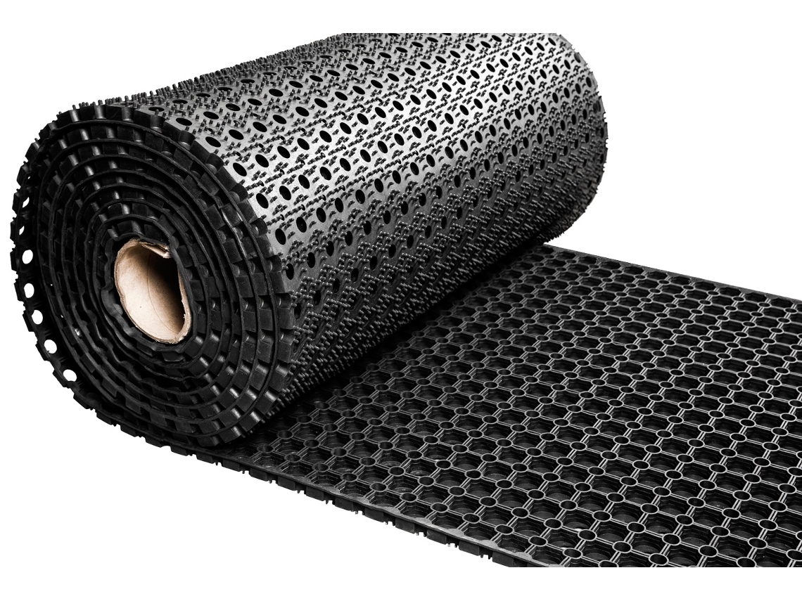 Alfombra con anillos de goma en rollo - Espesor 23 mm - Ancho 80 cm IVOL