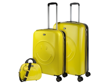 Juego De Maletas Pc SMILEY ORIGINALS SMILEY ORIGINALS amarillo-negro (48X71x30 Cm - 88L)