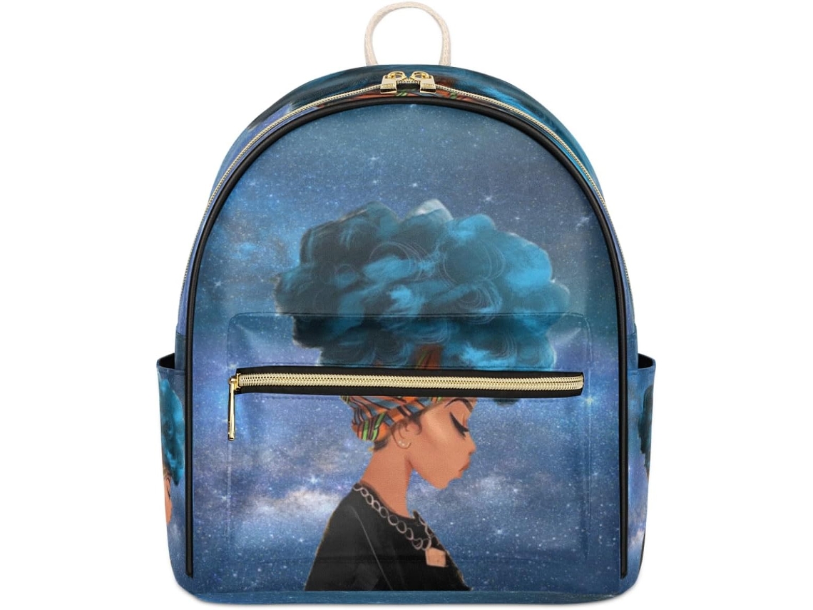 Mochila Cuero Tropicallife Estampado Galaxia Africana Para Mujeres Niñas Niños Ideal Escuela Viajes Como Bo