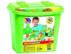 Blocs de Construcción MOLTO Box Blocos 90 Pcs (Edad Mínima: 1 Año - 90 Piezas)