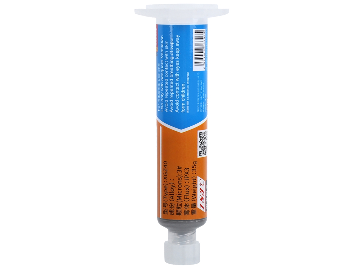 Pasta De Soldadura Xgz40 Para Juntas Blancas Y Completas, Reparación De Bga Para Teléfonos Móviles Con Jeringa.