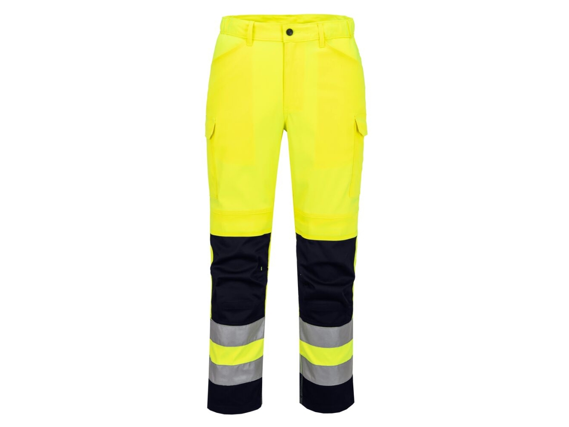 Pantalón Alta Visibilidad Con Paneles De Malla | Trabajo Ventilado Amarillo/marino / 41