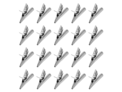 Rebe-50 Pinzas Para Adornos De Árbol De Navidad Multifuncionales Clips De Adorno Bonitos 50 Piezas Plata