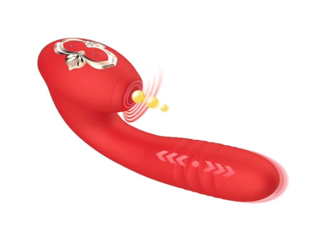 Vibrador rosa para estimulación del clítoris y la vagina, juguete sexual para adultos, para mujeres solas o en pareja, color rojo Facpoet
