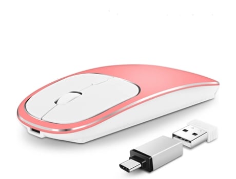 Ratón GETEK 0527 (Inalámbrico - 1600 dpi - Rosa)