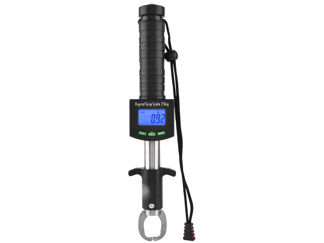 Escala De Agarre Digital Para Peces 3 En 1 25kg/55lb Con Pinza Labio Y Cinta Métrica 1m