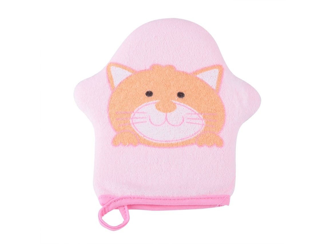 Esponja De Baño Suave De Algodón Para Bebés, Con Diseño De Gato De Dibujos Animados Y Estrellas.