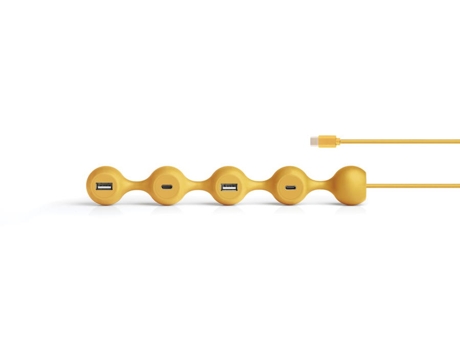 Hub LEXON Peas USB-C (Amarillo)