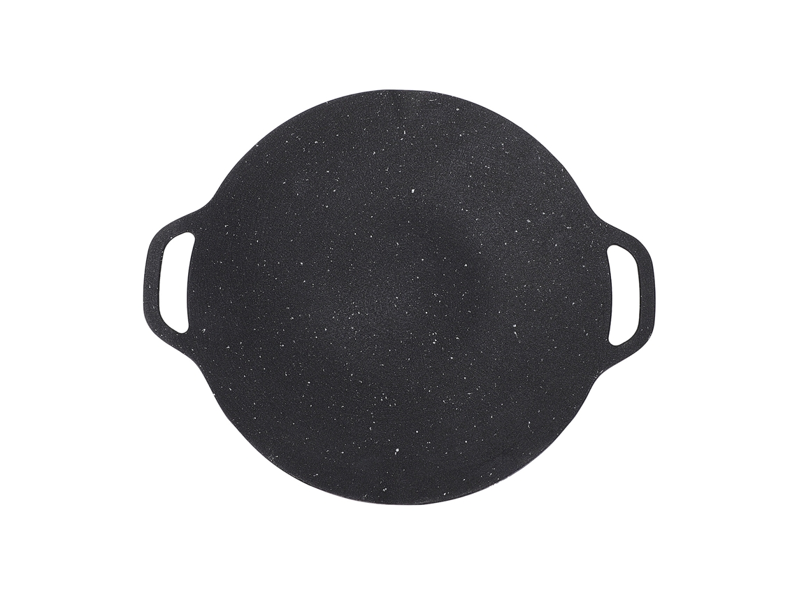 Sartén Coreana Para Barbacoa De 29 Cm, Antiadherente De Aluminio Con 2 Asas, Para Hornilla De Gas De Camping.