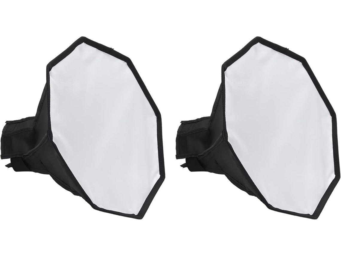 2x Mini Cajas De Luz Octogonales Universales De 30 Cm Para Cámara Portátil