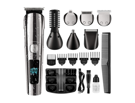 Recortadora de barba para hombres, recortadora de pelo, afeitadora de corte Facial para bigote, cuerpo, nariz, oreja, recargable por USB JEDBESETZT