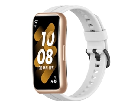 Correa de reloj inteligente de silicona de color sólido para Huawei Band 7 (blanco)
