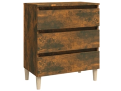 Aparador de roble ahumado MAISON EXCLUSIVE Derivados de madera 60x35x69 cm