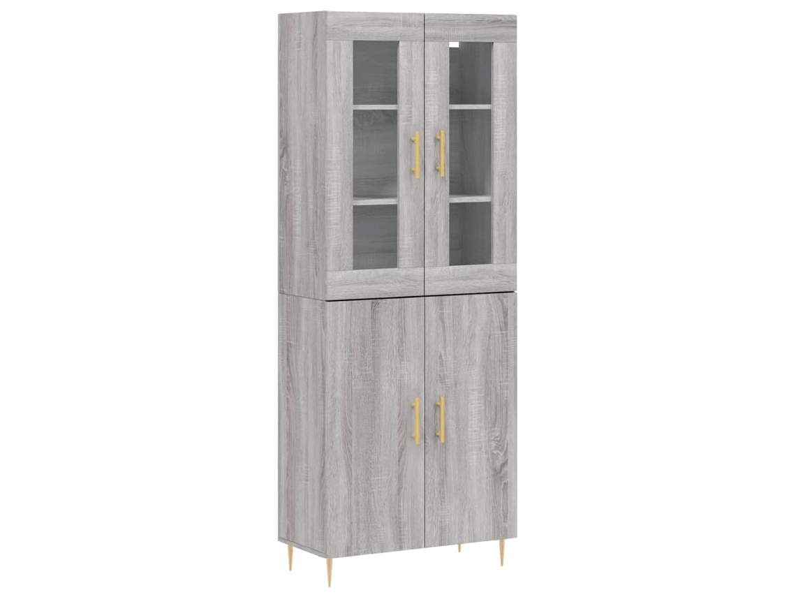 Maison Exclusive - Aparador Alto Madera Contrachapada Gris Sonoma 69,5x34x180 Cm