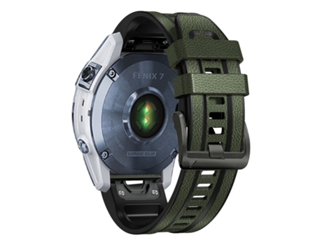 Correa de Silicona liberación rápida 26mm para Garmin Tactix 7 Pro/Fenix 7X/Fenix 6X Pro - verde intenso