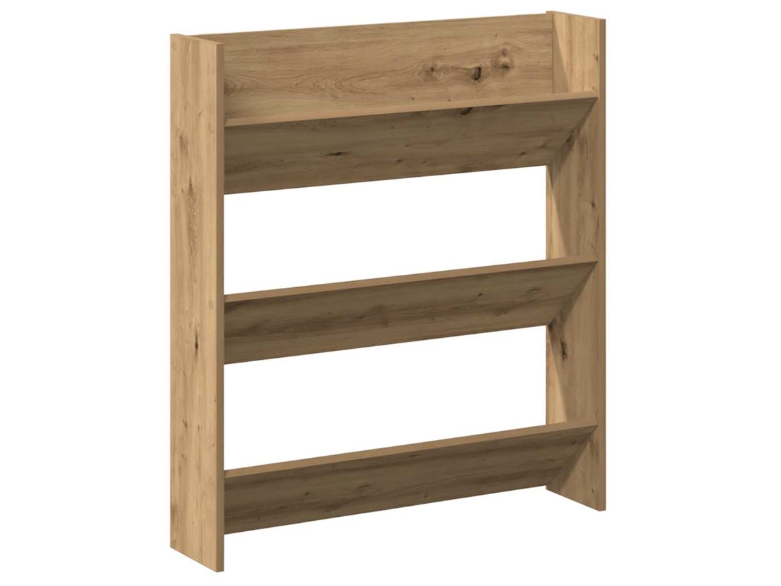 Zapatero de pared MAISON EXCLUSIVE en madera de roble artesanal (80 x 18 x 90 cm)