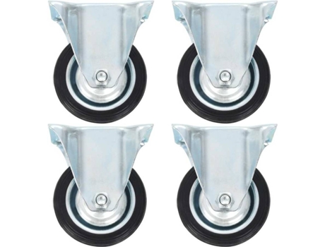 vidaXL Ruedas fijas 4 unidades 75 mm