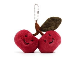 Accesorio para muñeca de peluche de cereza, accesorio para llavero, decoración sencilla para mochila