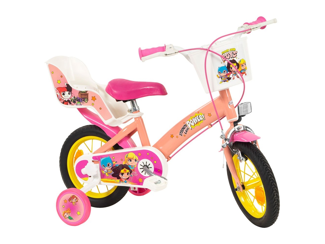 Bicicleta Dc Friends Superheroínas 12´´ Rosa 24 Months-4 Years Rapaztoimsa Bikes