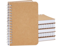 Mini blocs de notas de bolsillo, papel grueso en blanco, 90 hojas, cuadernos de espiral, tamaño compacto para facilitar su transporte y cubierta duradera para mantener un registro de sus notas.