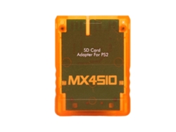 Adaptador De Tarjeta Sd Para Tarjeta De Memoria Ps2 Plug And Play Naranja Transparente