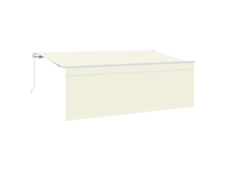 Maison Exclusive - Toldo Retráctil Crema 350 X 200 Cm Poliéster Y Aluminio