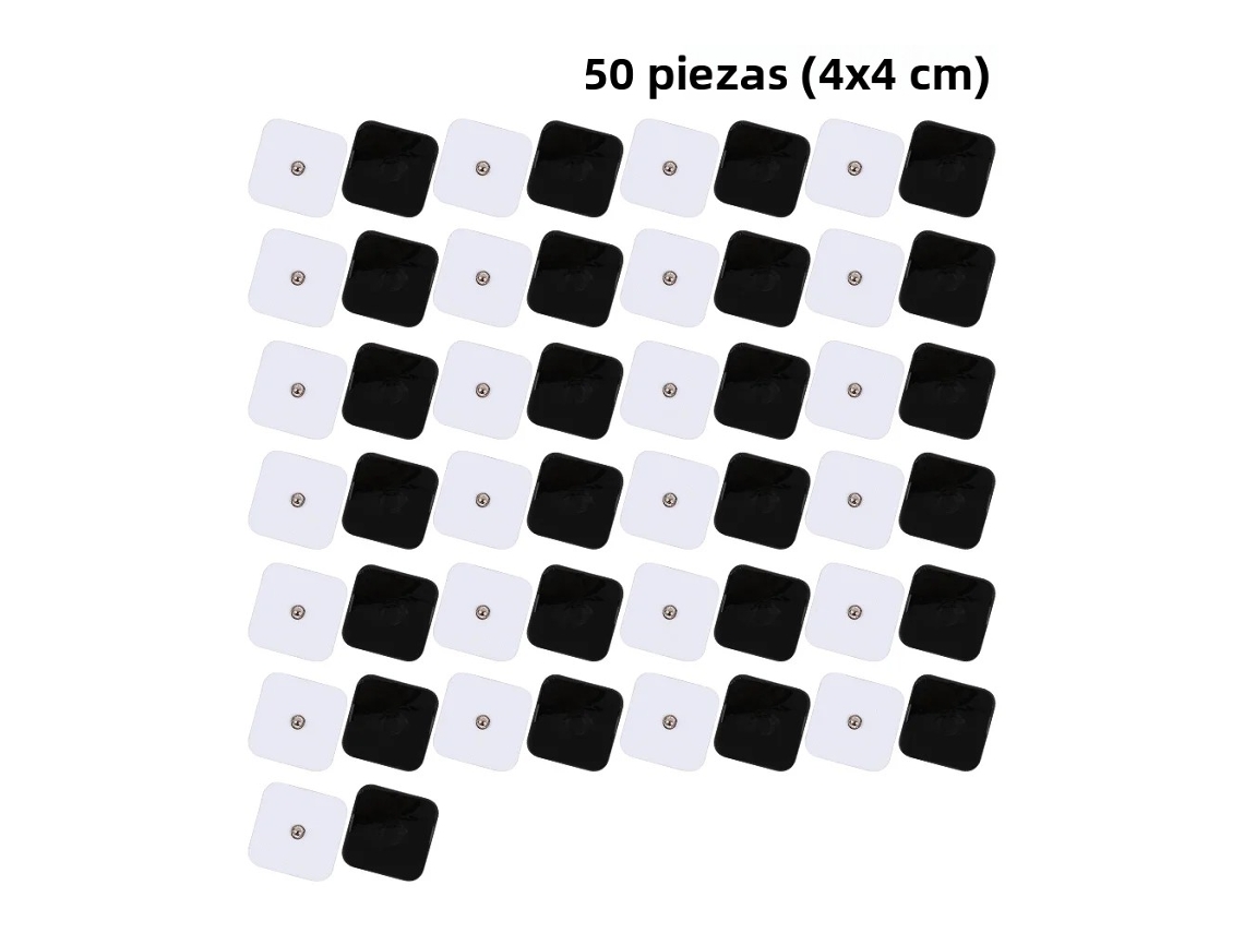 (50 Piezas, 4x4cm) Parches De Estimulación Muscular Ems Para Masaje.