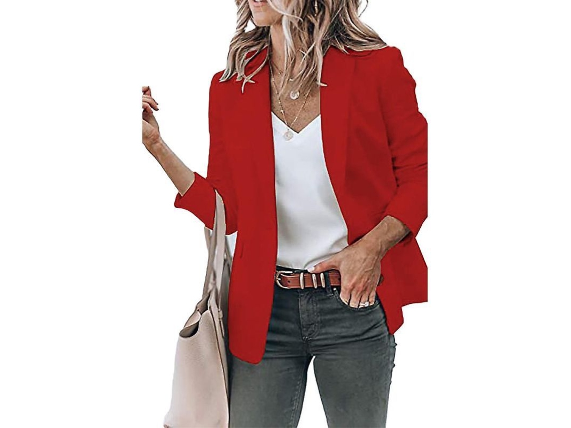 2026-chaqueta Casual De Traje Para Mujer Blazer Con Solapa Slim Fit Para Oficina Y Negocios Primavera Otoño
