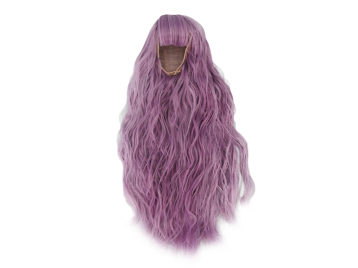 Peluca Larga Ondulada Para Muñeca De 8,3 A 9,4 Pulgadas, Hecha Con Hilo Morado Resistente Al Calor.
