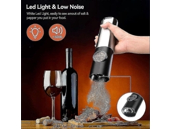 Juego de molinillo de sal y pimienta eléctrico Rosewell con base de carga doble y cable USB para uso en la cocina.