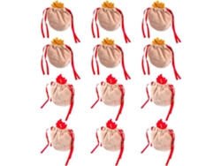 20 Bolsas De Regalo Y Bolsas Para Dulces Navideñas Con Cordón Ajustable.