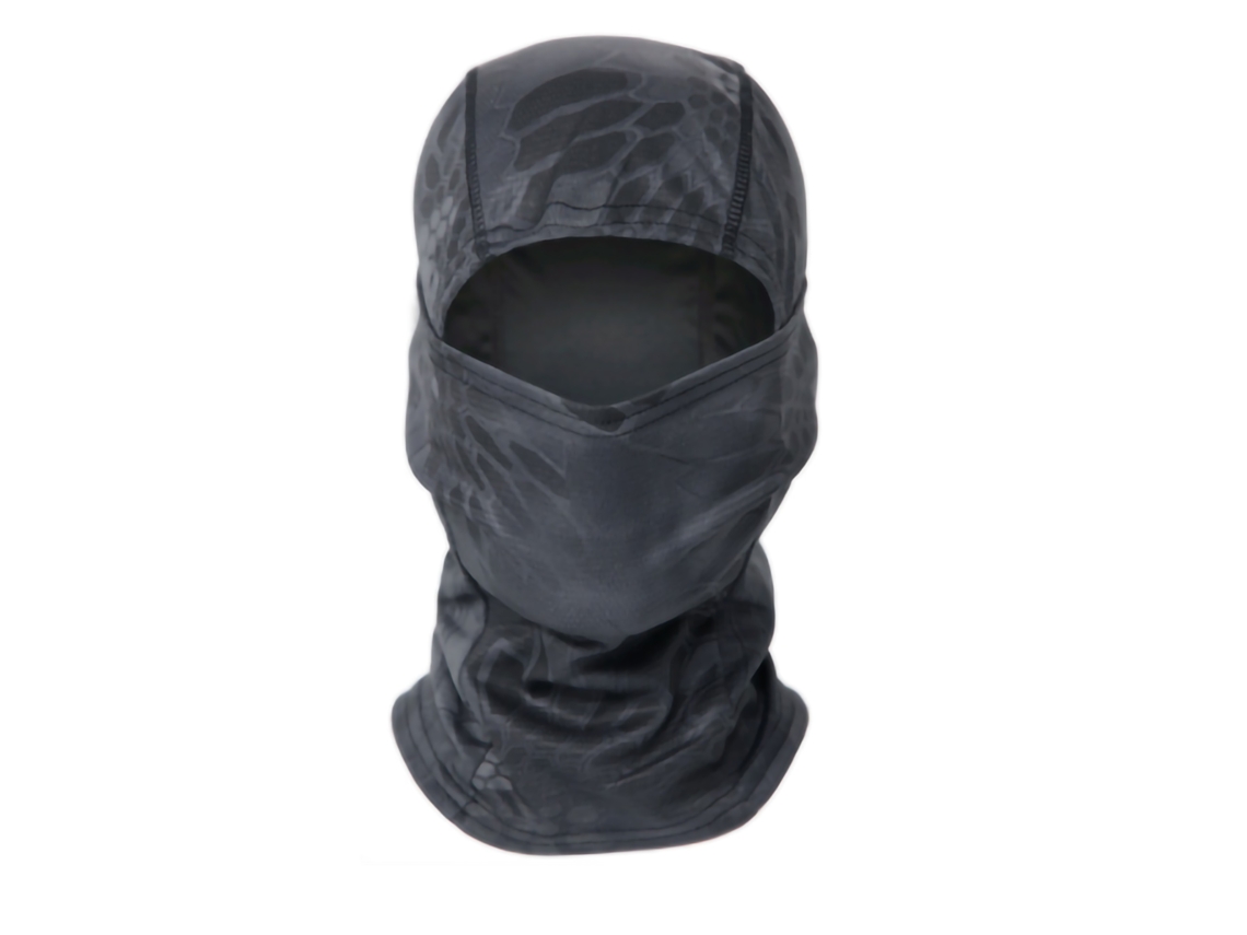 Mascarilla Facial Para Ciclismo, Montañismo, Protección Solar, Transpirable, Material Duradero, Camuflaje Negro.
