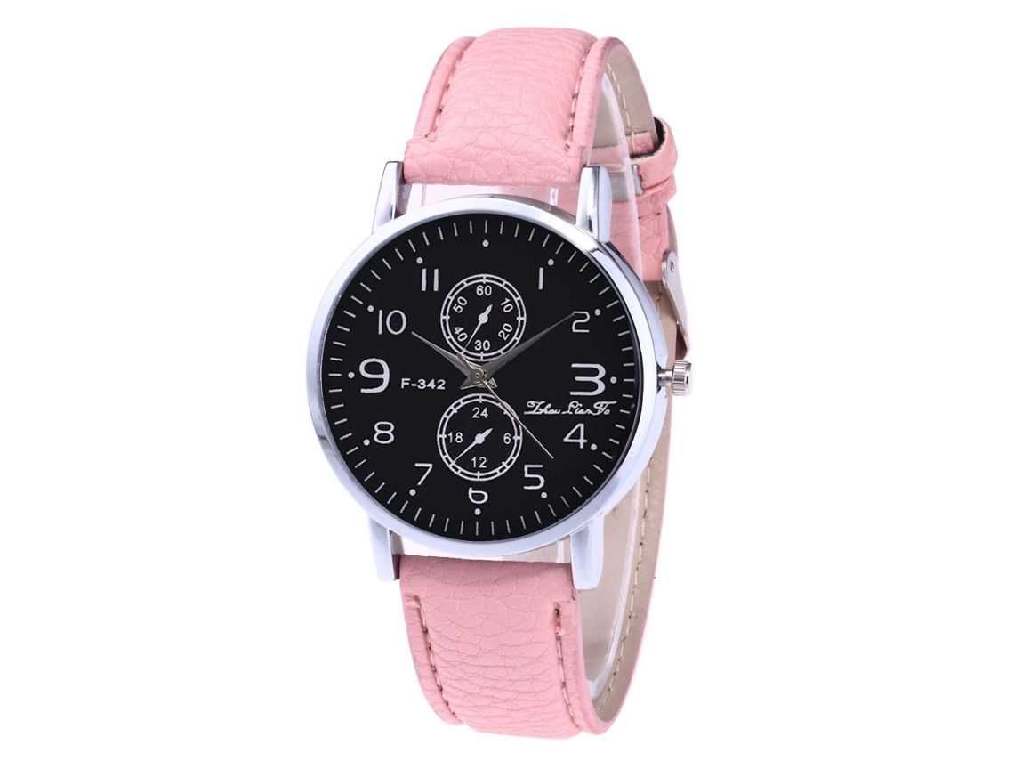 Reloj Hombre Coreano De Moda Con Correa De Cuero De Cuarzo (rojo)