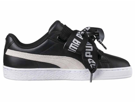 Zapatillas PUMA Basket Heart Safari DE Mujer (36 - Negro)
