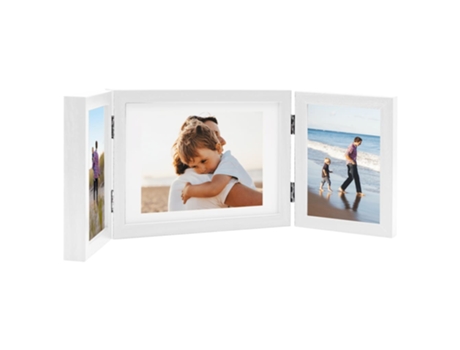 vidaXL Marco de foto collage triple blanco 22x15cm+2x(10x15cm)