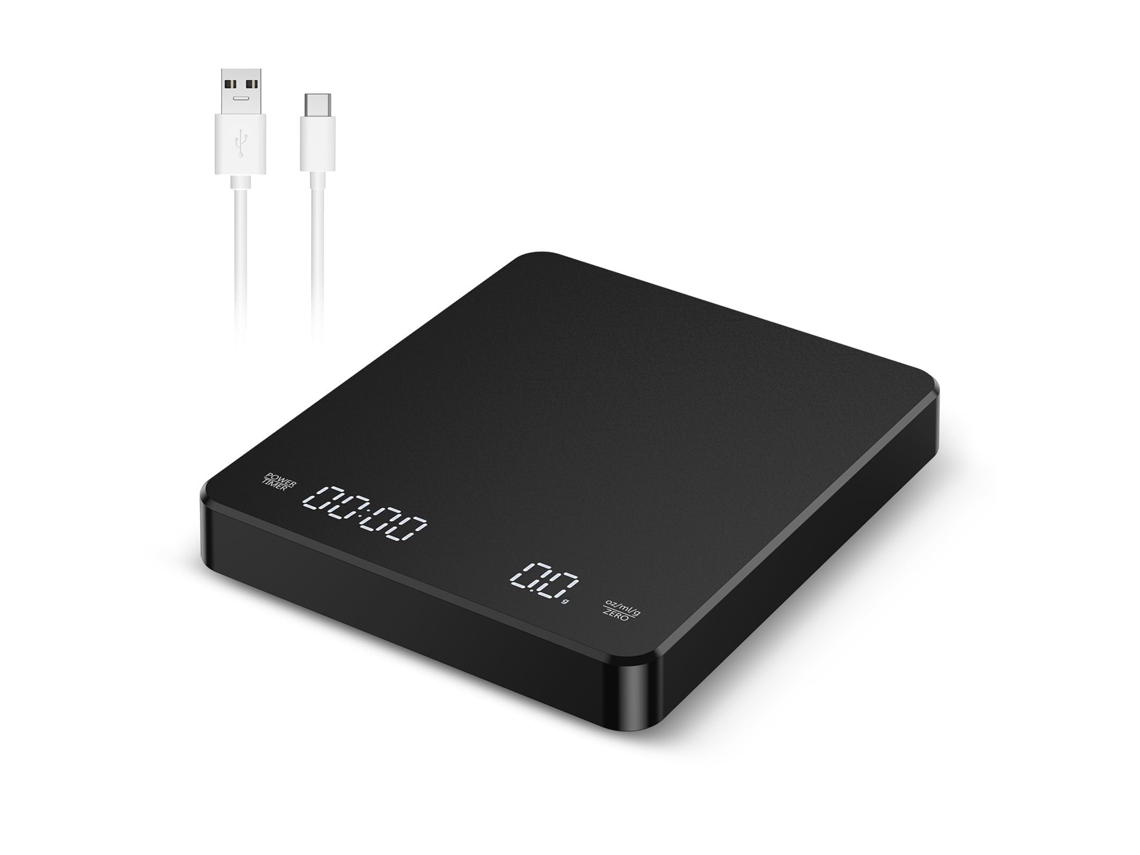 Báscula de café electrónica recargable Nicecee con sensor táctil de 3 kg/0,1 g
