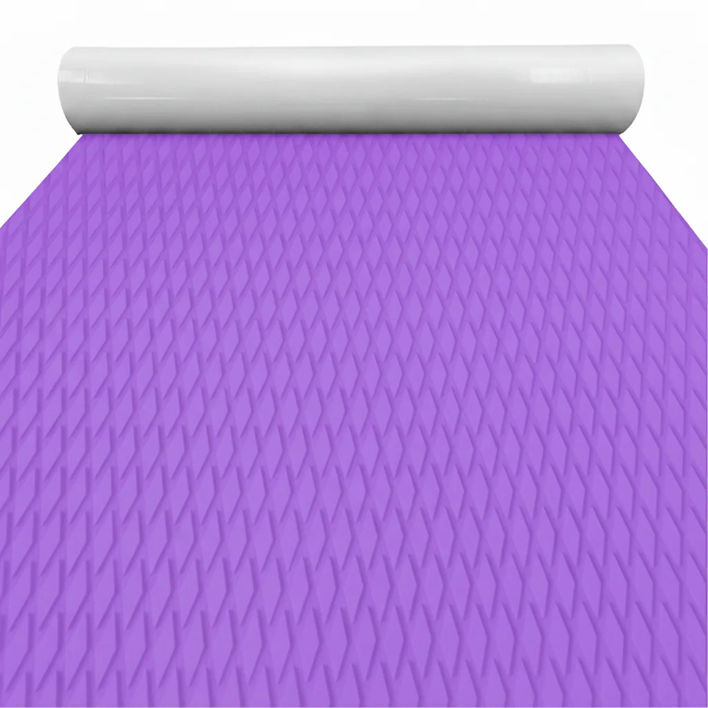 (Morado) 1150x310 mm, espuma EVA, alfombrilla antideslizante para tabla de surf, textura de diamante, para kayak, piscina, monopatín