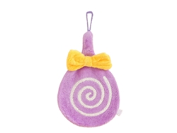 Bonita Toalla De Mano Infantil Gruesa Y Absorbente De Terciopelo Coral Con Asa Para Colgar - Morada