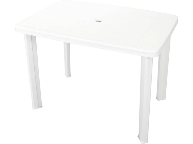 Mesa de jardín VIDAXL plástico blanco (101x68x72 cm)