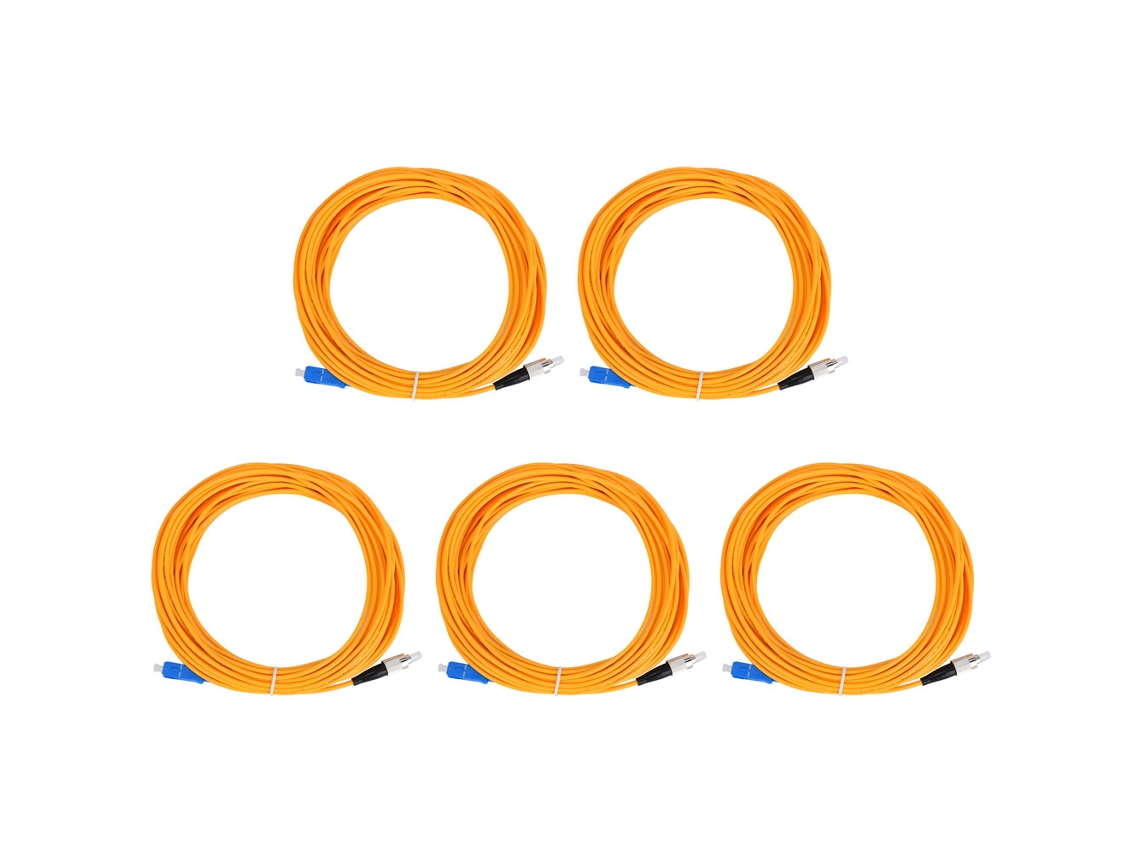 5 Cables De Conexión De Fibra Óptica Sc Fc Monomodo Monocore De 1,5 Metros