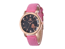Reloj De Pulsera De Cuarzo Elegante E Informal Para Mujer, Color Rosa, Ideal Como Regalo.