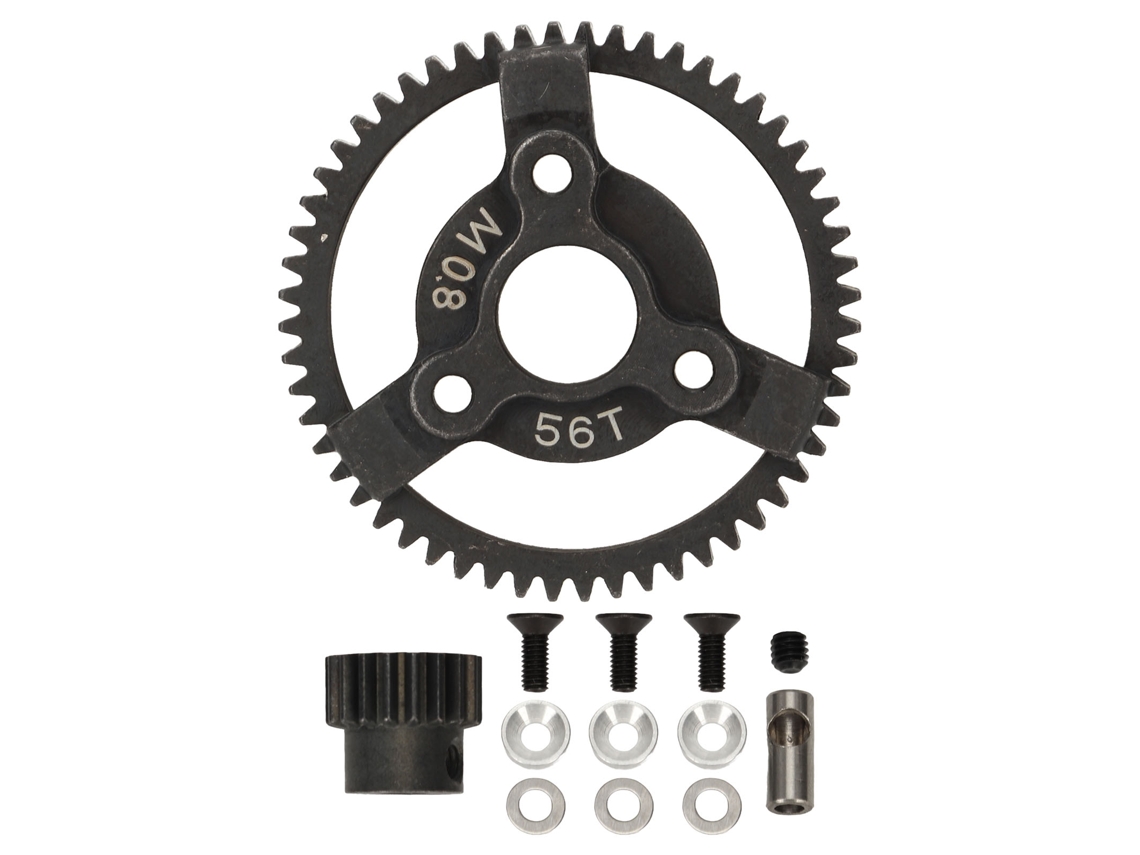 Kit De Engranajes De Piñón Espiral, Acero, 32p, 0.8m, 56t, 18t, Para Coche Rc Traxxas Slash 2wd 1/10