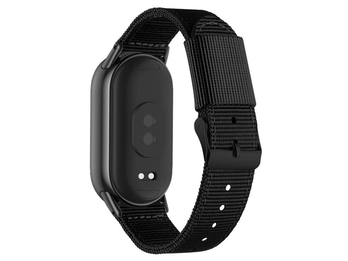 Correa para Xiaomi Smart Band 10/9/8 - Nylon trenzado - Hebilla negra