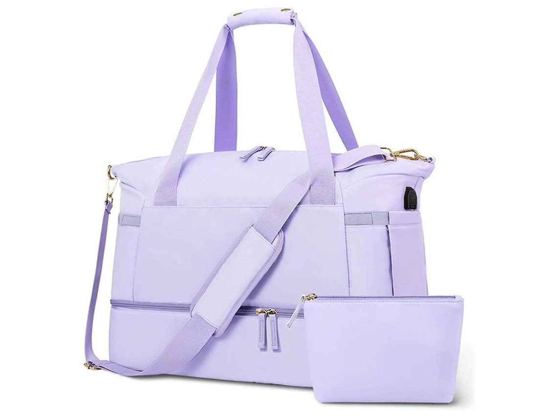 2026-bolsa De Viaje Para Mujer Con Compartimento De Zapatos Y Puerto De Carga Usb, Bolsa De Gimnasia Resistente Al Agua