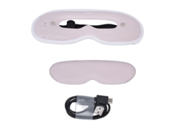 Masajeador Ocular Con Calefacción Inteligente, 3 Velocidades, Antifaz Térmico Para Relajarse En Casa Y De Viaje, Color Rosa.